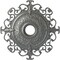 Ekena Millwork Orleans Ceiling Medallion (Fits Canopies up to 8 1/4"), 38 3/8"OD x 6 5/8"ID x 2 7/8"P, Silver CM38OLSLS - alternate 1